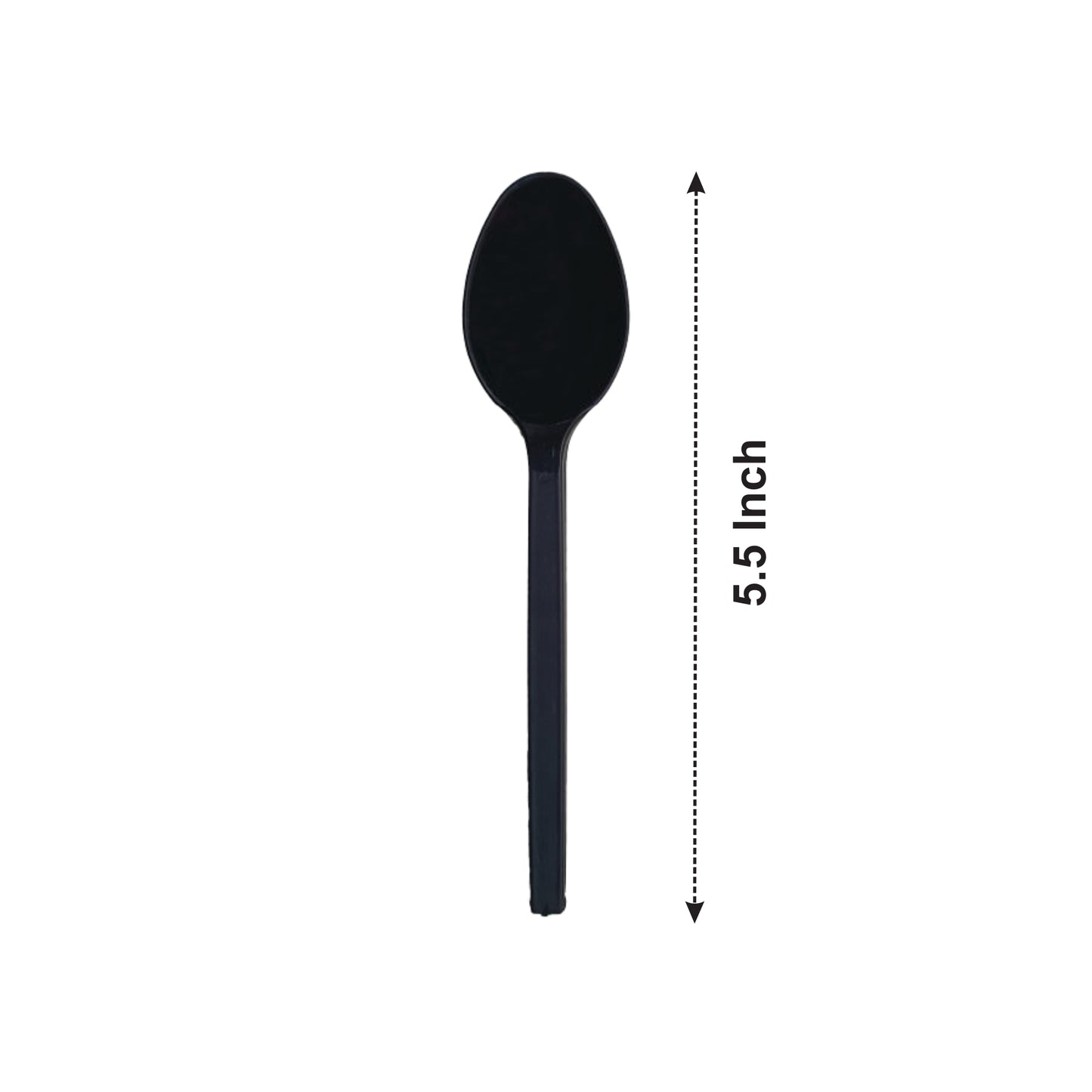 Plastic Spoon SN Black 5.5in