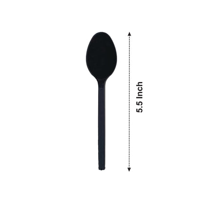 Plastic Spoon SN Black 5.5in