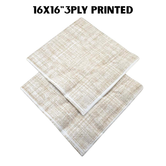 Dinner Tissue 16x16 3 Ply Printed