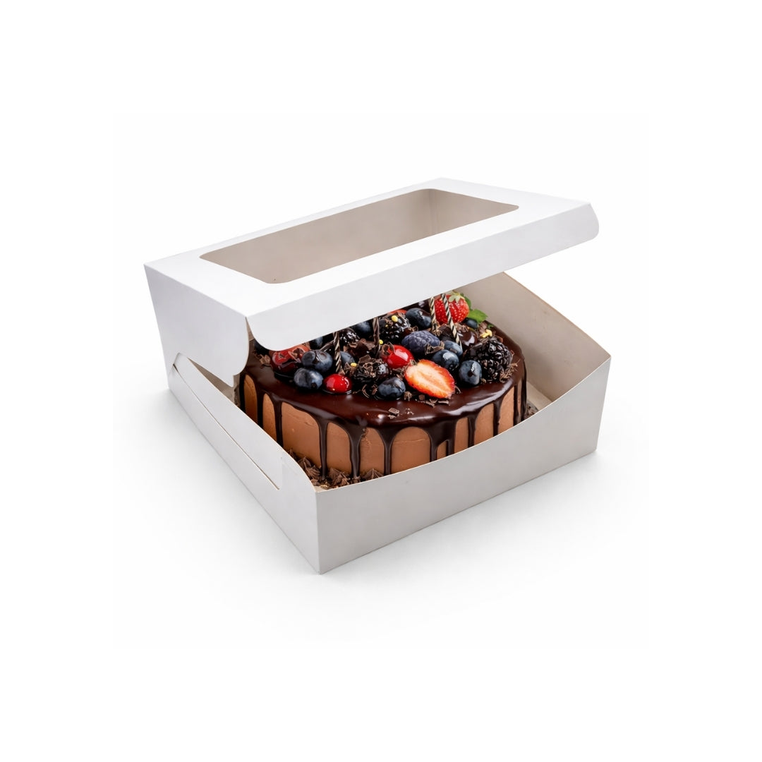 ITC 8x8x4 Inch Window Cake Box for half kg cakes