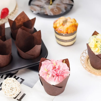 Tulip Muffin Brown & Brown Printed