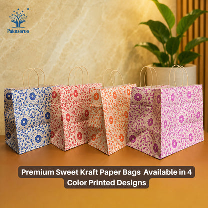 13x7x10 Sweet Carry Bag Kraft  (Floral Red Color )
