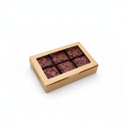 Kraft 9x6x2 Window Brownie Box