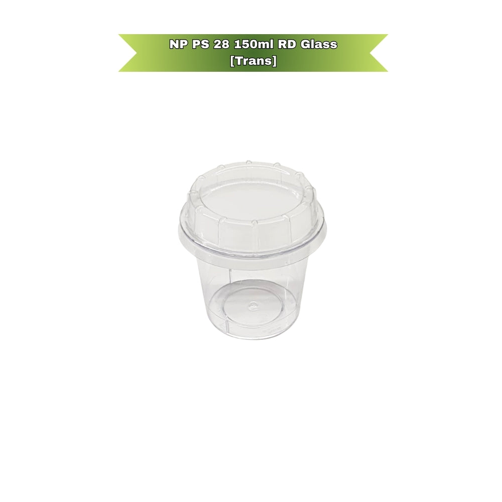 NP PS 28 RD Glass Container 150ml (Transparent)
