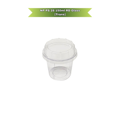 NP PS 28 RD Glass Container 150ml (Transparent)