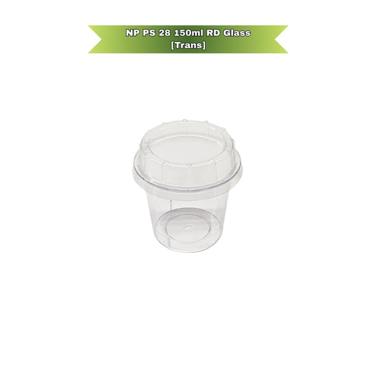 NP PS 28 RD Glass Container 150ml (Transparent)