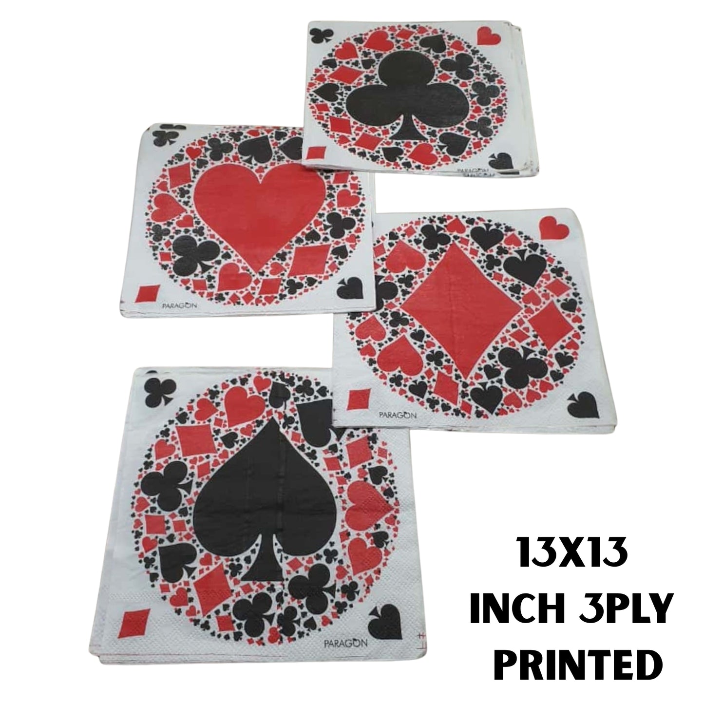 Dinner Tissue 16x16 3 Ply Printed – Playing Cards Design