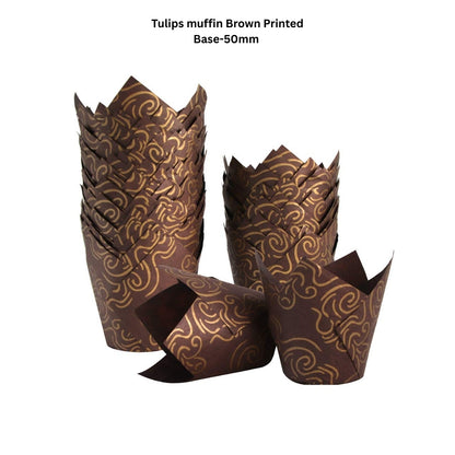 Tulip Muffin Brown & Brown Printed
