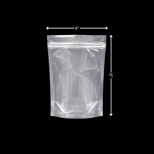 Stand Up Zipper Pouch Extra Clear 4 x 8