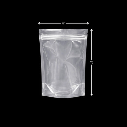 Stand Up Zipper Pouch Extra Clear 4 x 8