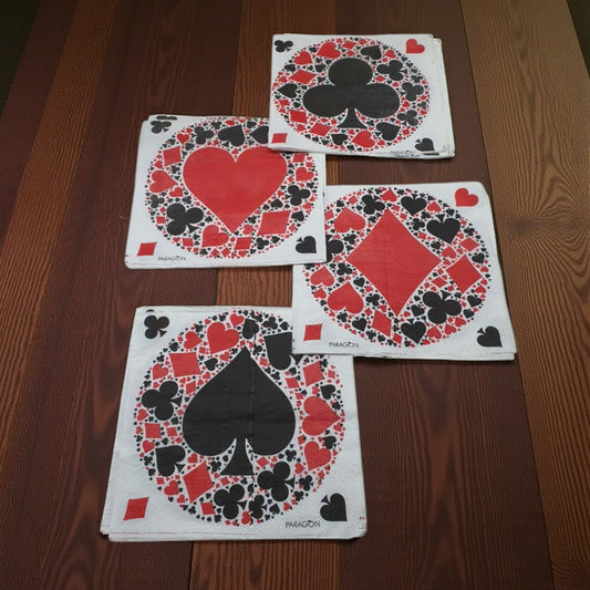Dinner Tissue 16x16 3 Ply Printed – Playing Cards Design
