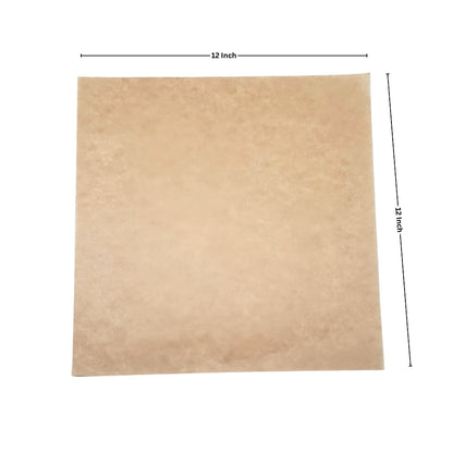 Ecowrap Plain Cut Sheet 12 X 12 inch inch Brown color (250 Sheets) Butter Paper
