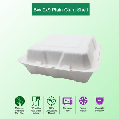BW 9x9 Plain Clamshell