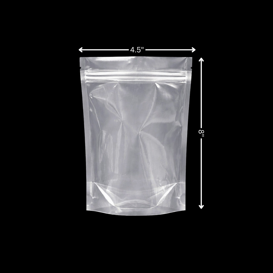 Stand Up Zipper Pouch Extra Clear 4.5 x 8