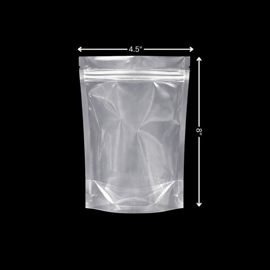 Stand Up Zipper Pouch Extra Clear 4.5 x 8