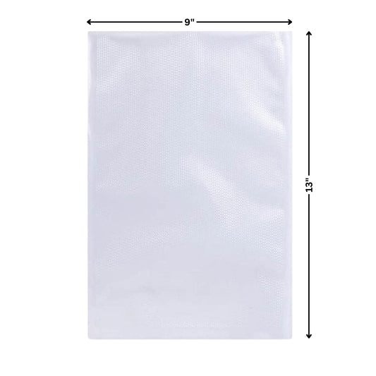 Vacuum Pouch Both Side Transparent – 3 Side Seal 9 x 13