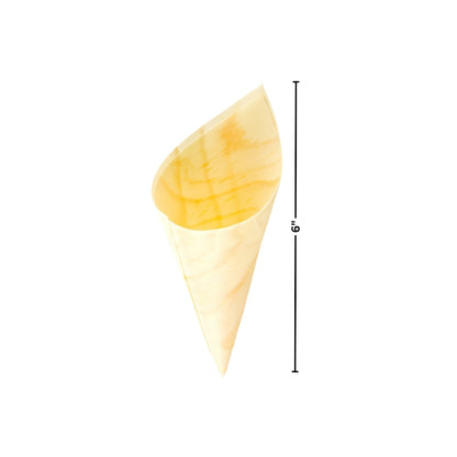 6 Inch Pinewood Serving Cone