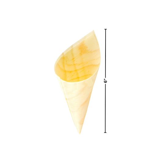 6 Inch Pinewood Serving Cone