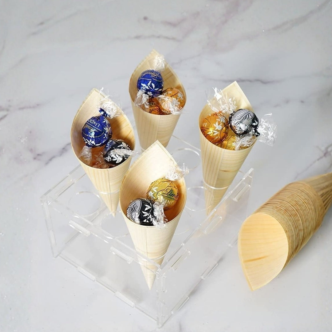 6 Inch Pinewood Serving Cone