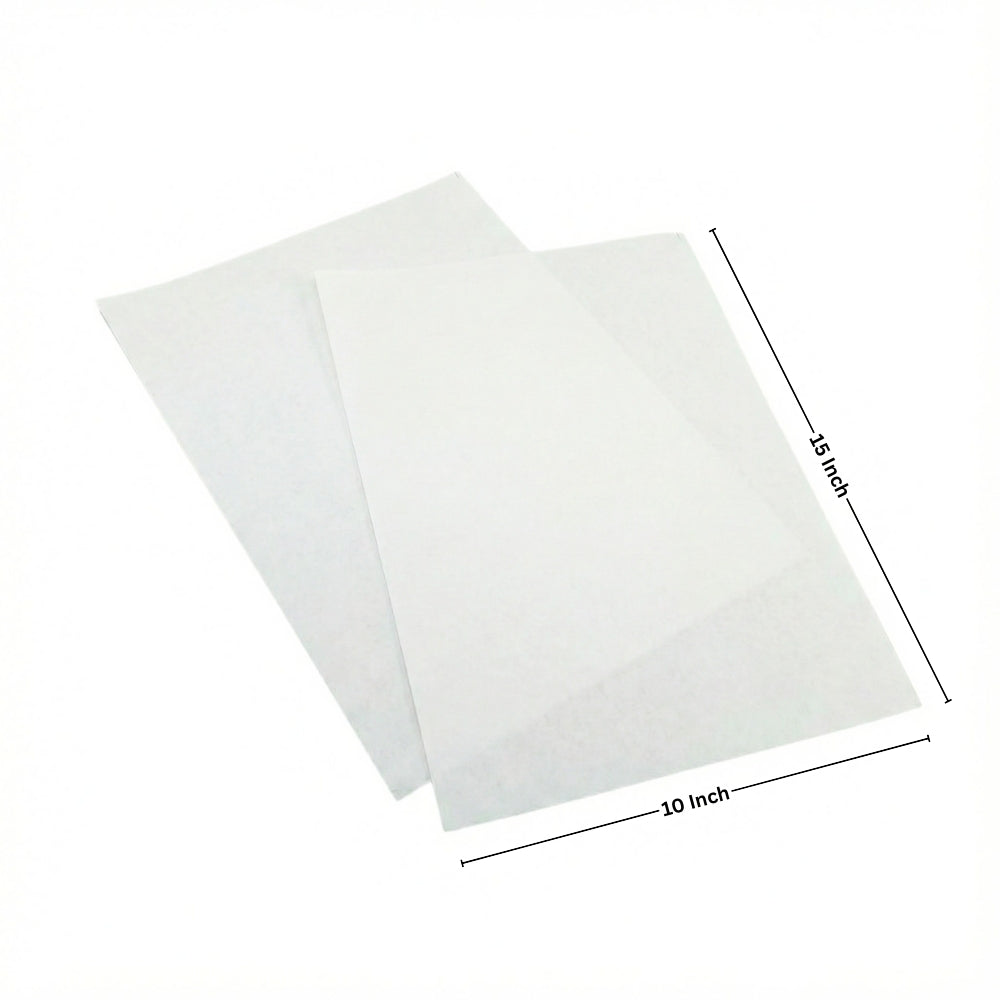 Ecowrap Plain Cut Sheet 10 x 15 inch White color (250 Sheets) Butter Paper