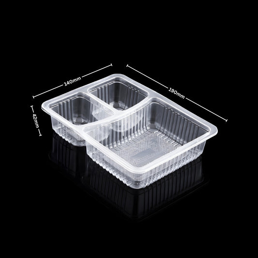 190 × 140 × 42 mm PP Metal Tray 3 CP
