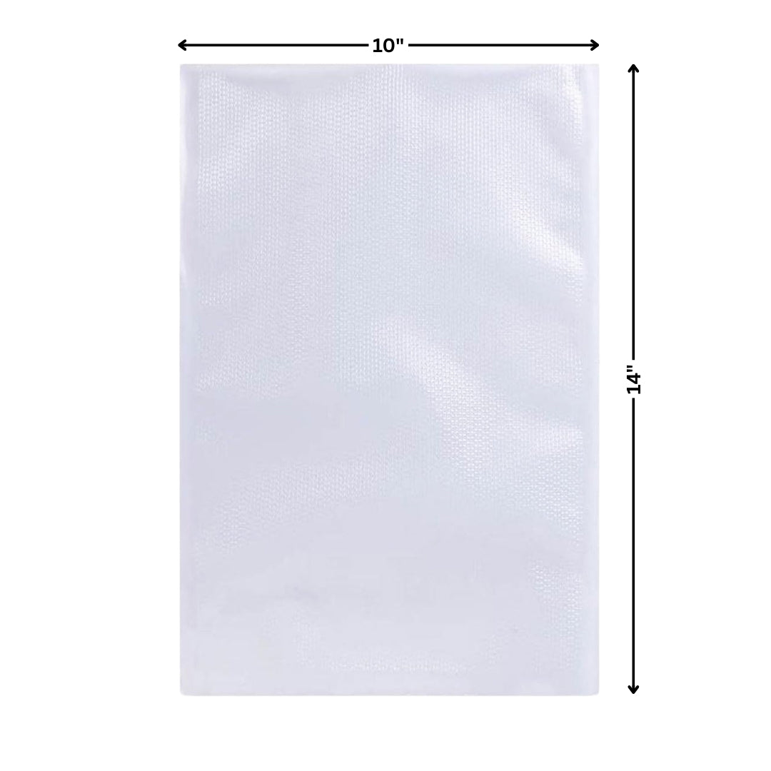 Vacuum Pouch Both Side Transparent – 3 Side Seal 10 x 14