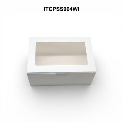 ITC 9x6x4 Inch Window 6 Cupcake Box with Insert