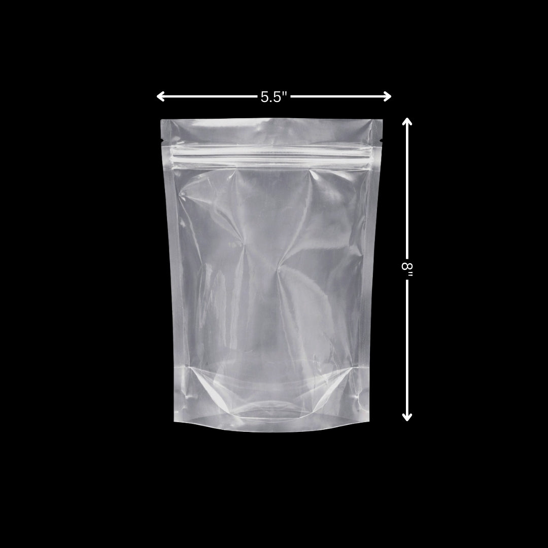 Stand Up Zipper Pouch Extra Clear 5.5 x 8