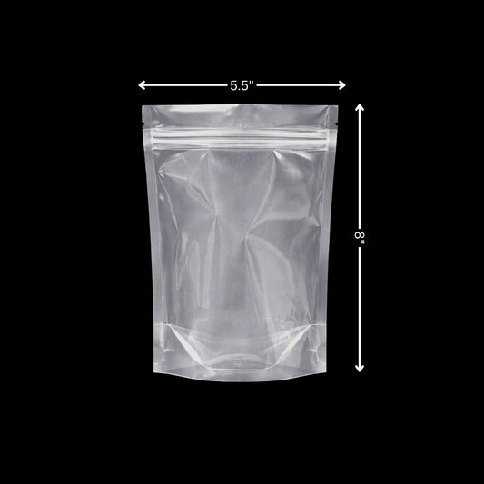Stand Up Zipper Pouch Extra Clear 5.5 x 8