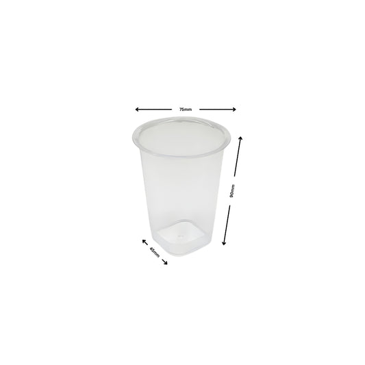 NP PS 29 SQ Glass Container 200ml (Transparent) With Lid