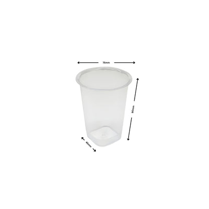 NP PS 29 SQ Glass Container 200ml (Transparent) With Lid