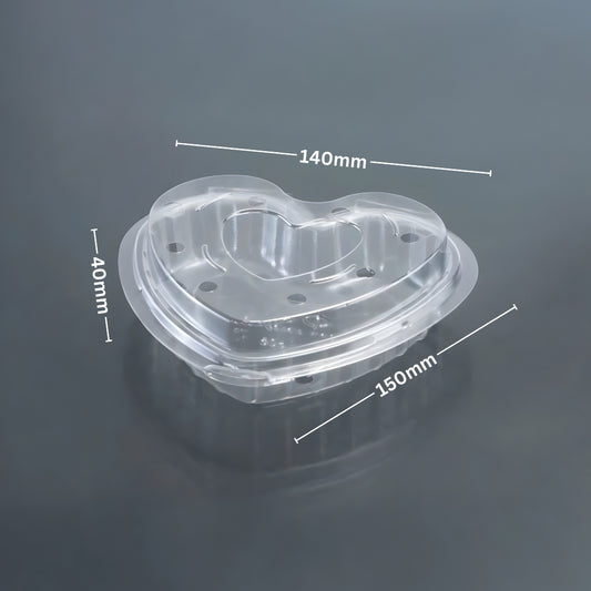 HEART HINGED BOX SMALL (PET Punnet)