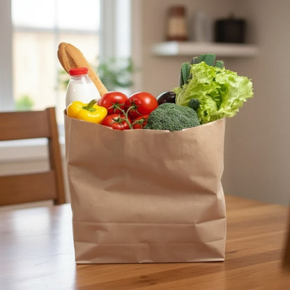 13x7x15" Brown SOS MF Kraft Bag – 80 GSM, 24 BF