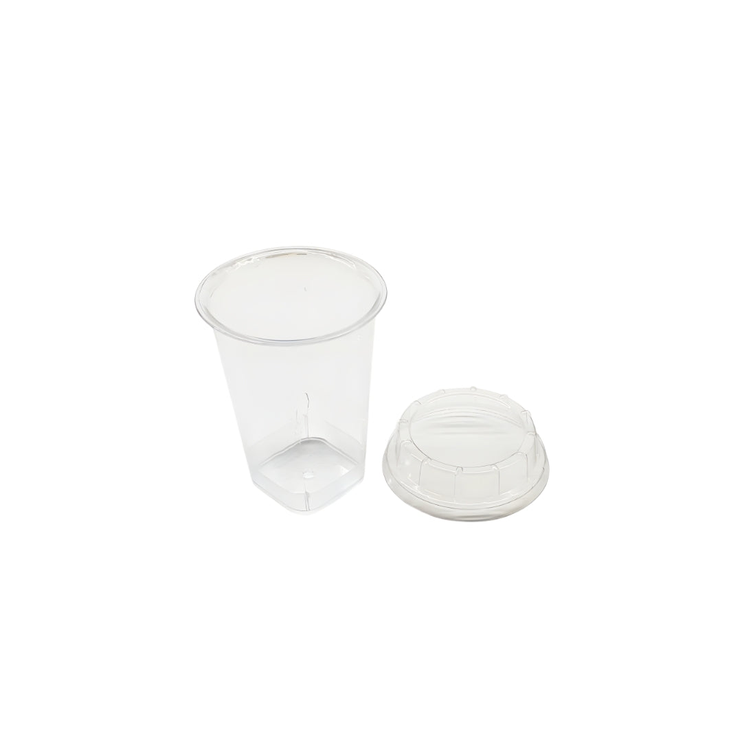 NP PS 29 SQ Glass Container 200ml (Transparent) With Lid