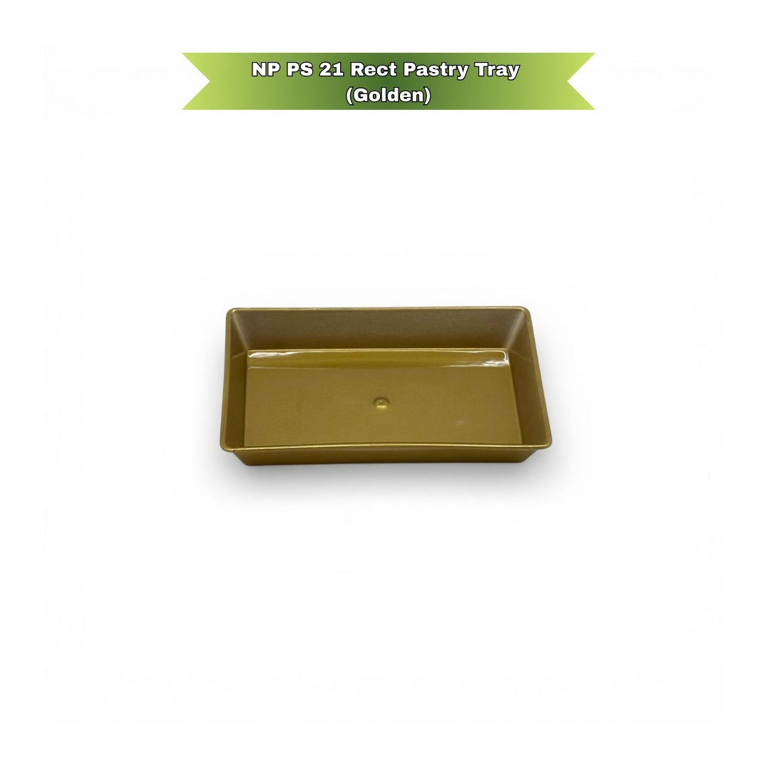 NP PS 21 Rect Pastry Tray (Golden)