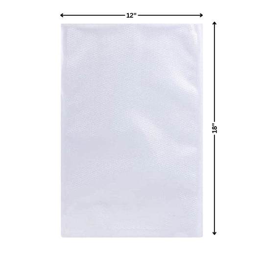 Vacuum Pouch Both Side Transparent – 3 Side Seal 12 x 18