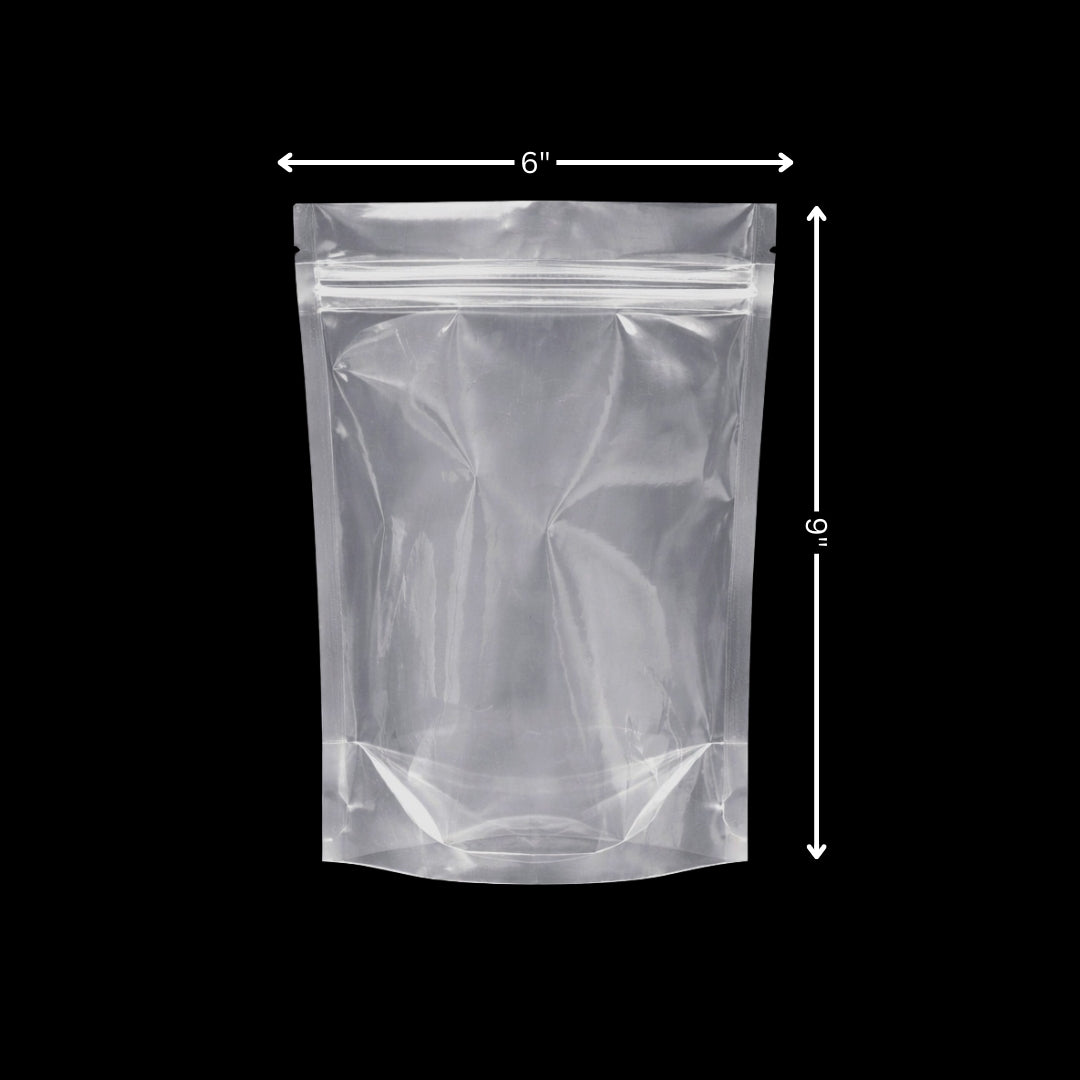 Stand Up Zipper Pouch Extra Clear 6 x 9