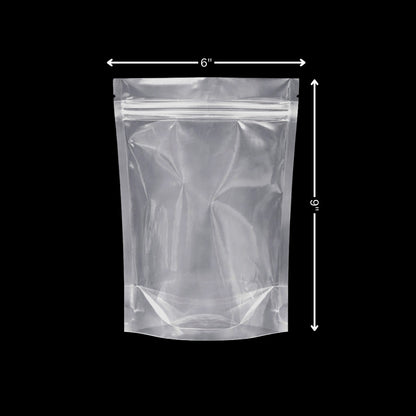 Stand Up Zipper Pouch Extra Clear 6 x 9
