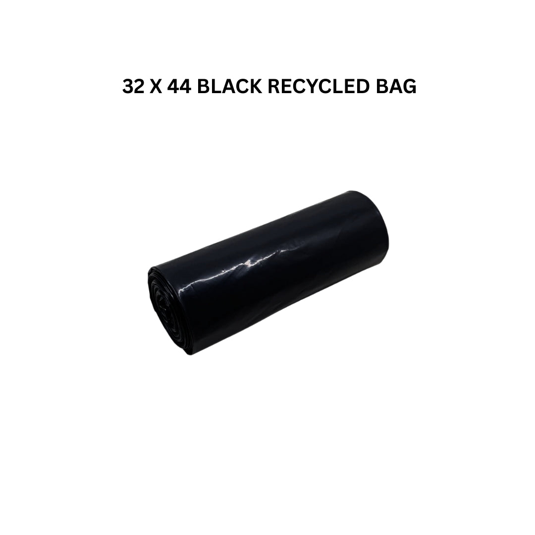 Plastic Garbage Bag 32×44 – Black (Recycled)