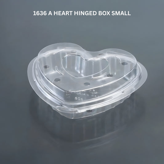 HEART HINGED BOX LARGE (PET Punnet)