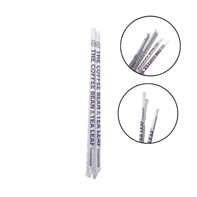 Compostable PLA Straw 8mm Pre-pack