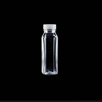 250ml Square PET Bottle with Lid (38mm)