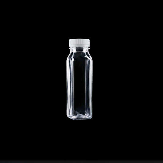 250ml Square PET Bottle with Lid (38mm)