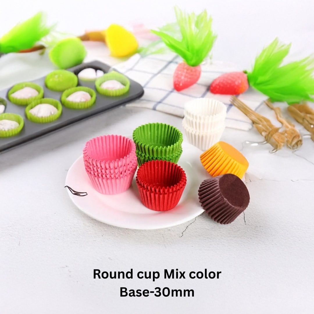 Round Cup White & Mix Colour 30mm