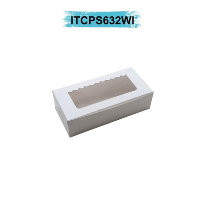 ITC 6x3x2 Inch Window Brownie Box 2 Brownies