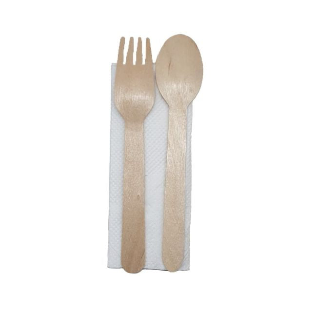 Cutlery Set No.2 (16 cm Spoon + Fork + Tissue)
