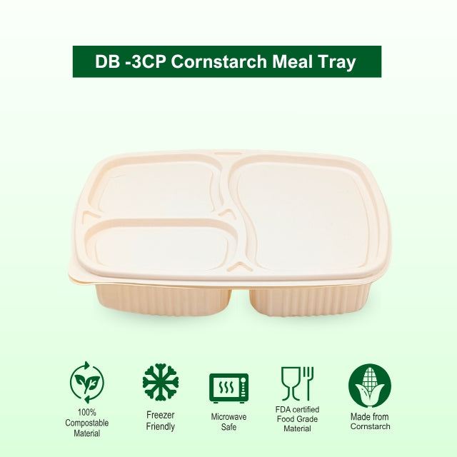 DB 3CP Cornstarch Meal Tray (WL)