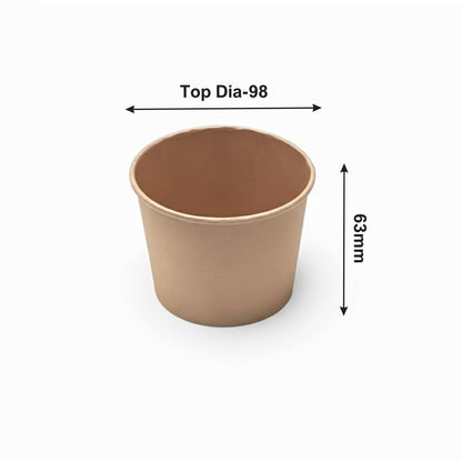 250 ml Kraft Round Paper Container