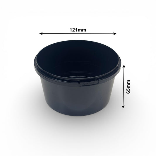 500ml Black Tamper Proof Round Container with Lid