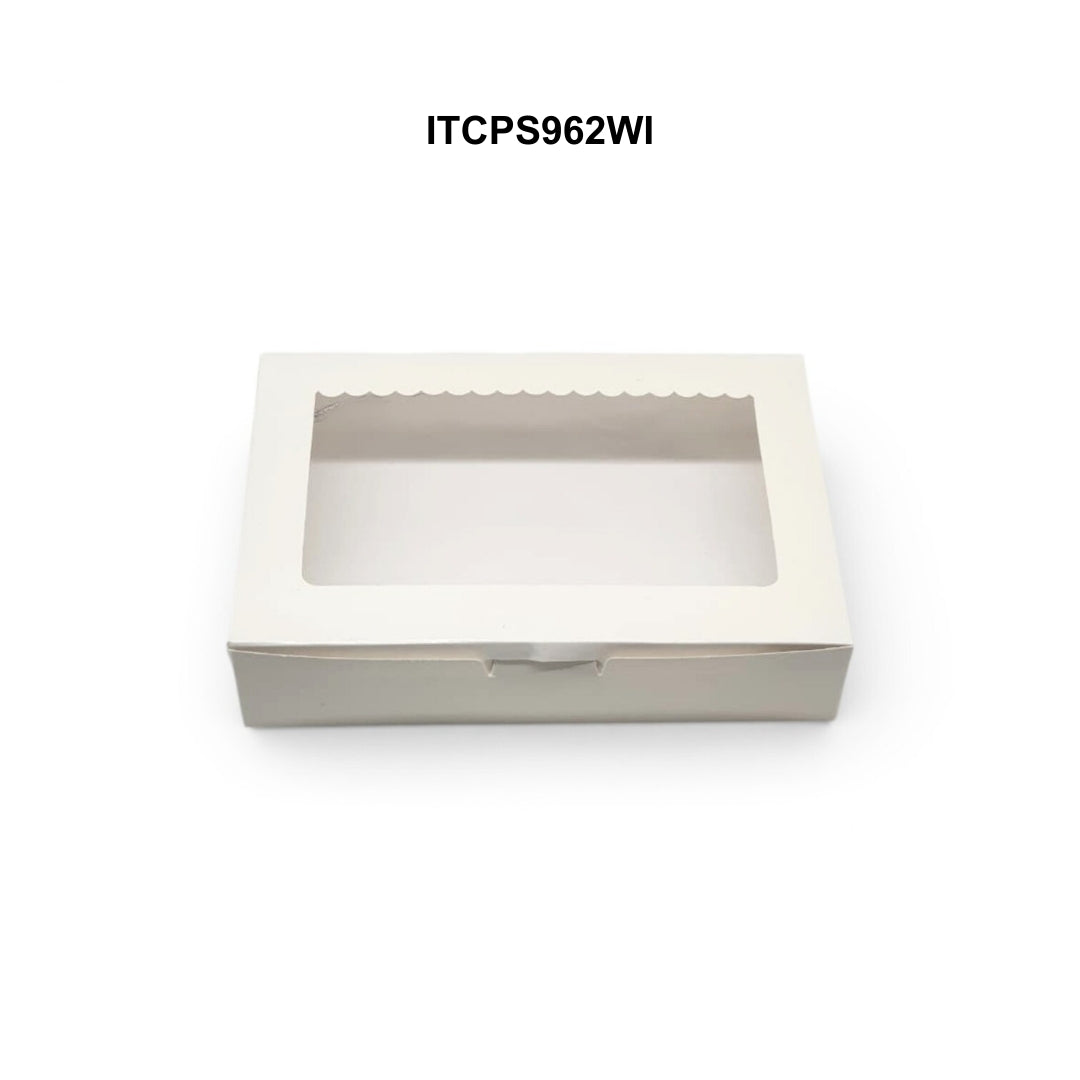 ITC 9x6x2 Inch Window Brownie Box 6 Brownies